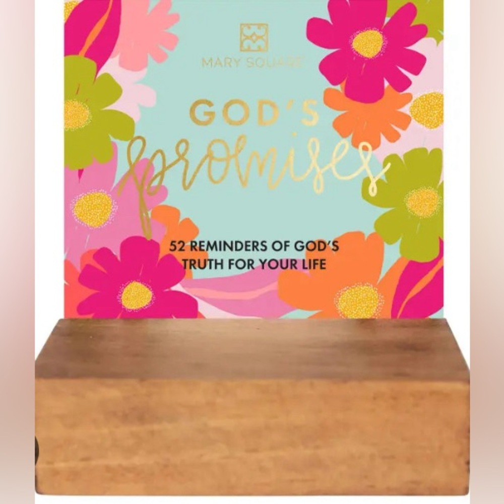 Mary Square Scripture Cards with Wooden Stand NWT UNOPENED